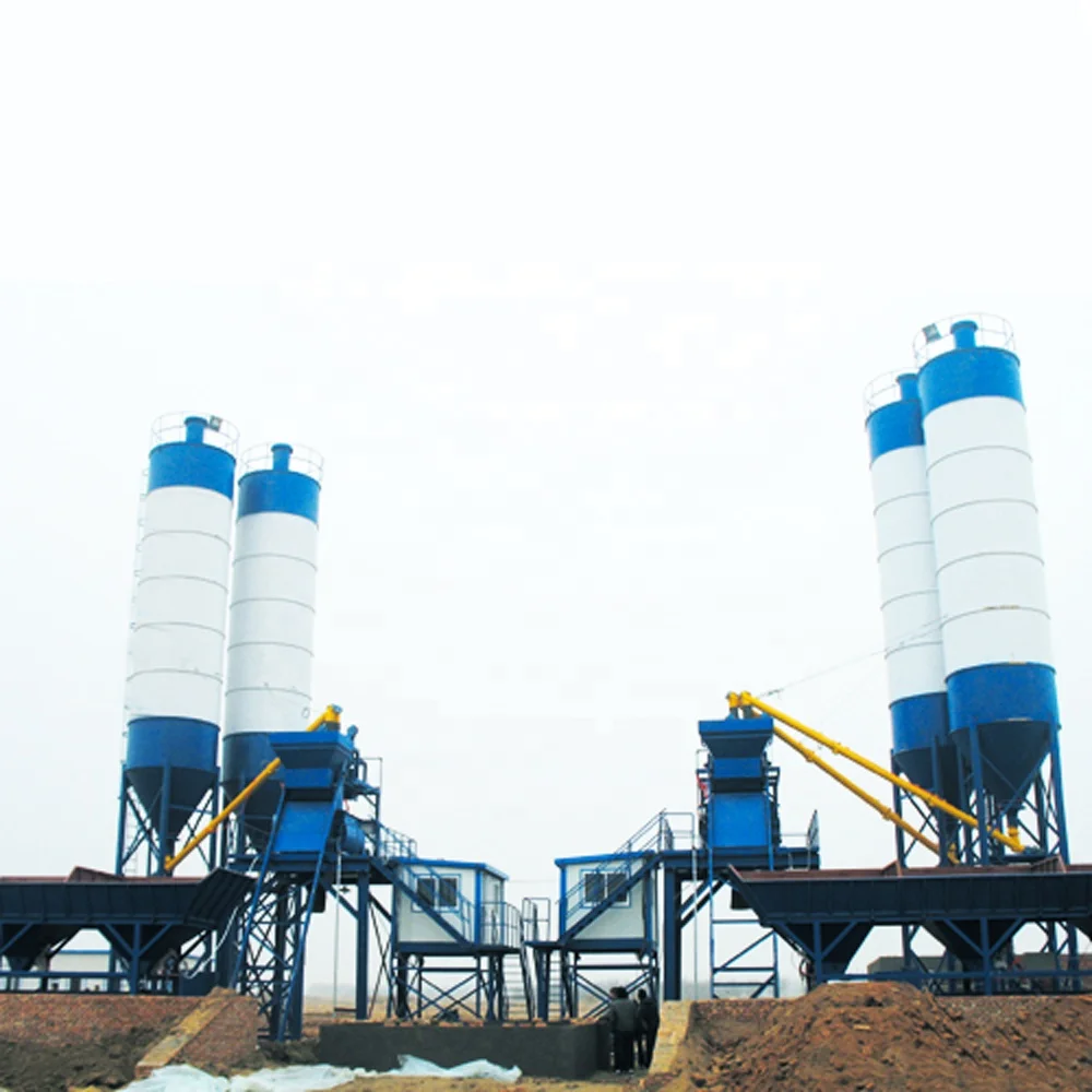 Hot Sale HZS Series Hopper Type Concrete Batching Plant  Hopper concrete mixing plant