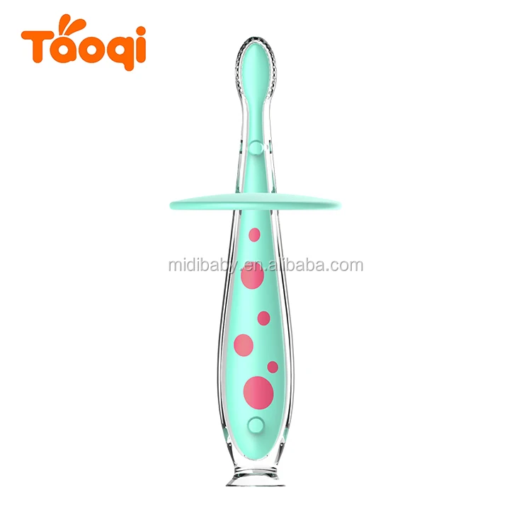 Лидер продаж 2022, Детская Силиконовая зубная щетка на присоске