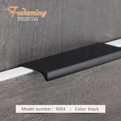 Black and golden  invisible punch free long handle for cabinet wardrobe and closet door