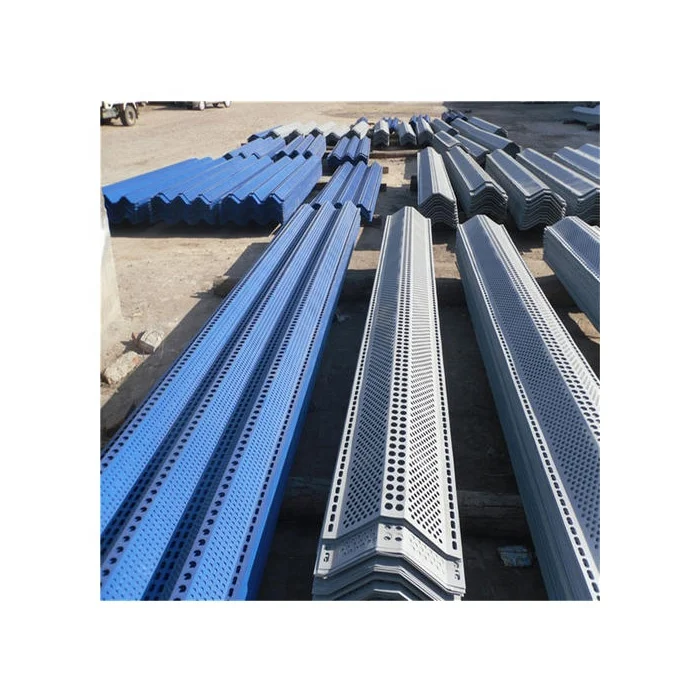 Single Peak Windbreak Net Fencing/Dust Suppression Wall/Perforated Wind Fence made from Galvanised Steel Panel