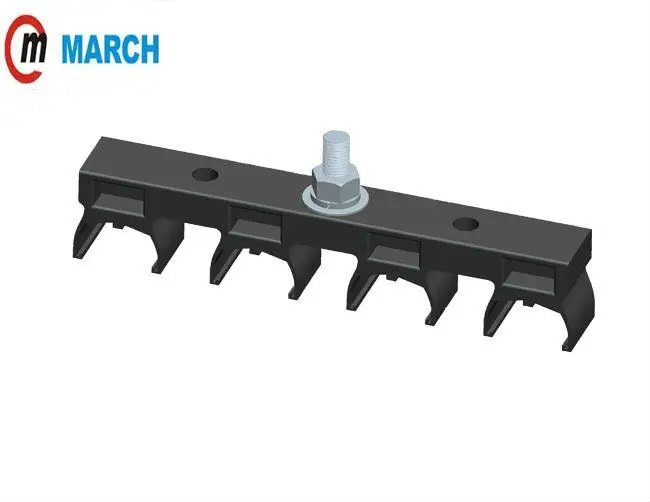 High performance 1-Pole Hanger Clamp for insulated busbar