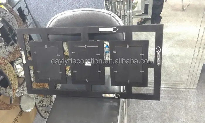 3 photo collage mirror photo frame for wall decoration