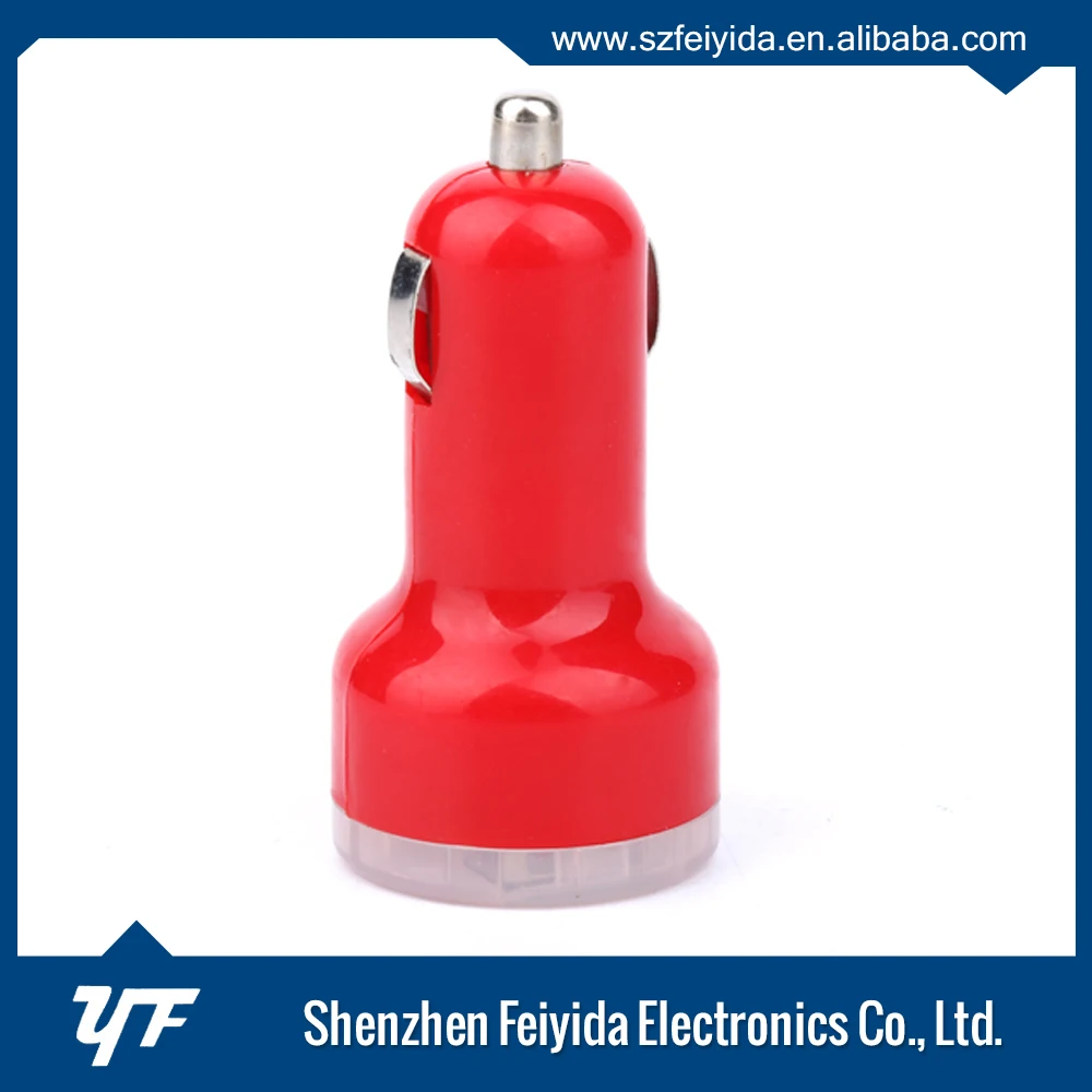 Mini 2 usb car charger 2 ports with CE RoHS FCC approved