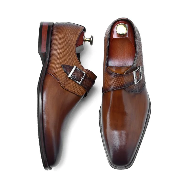 Luxury brand Genuine Cow Leather Men  Black Wedding Oxford Shoes leather formal shoes for men