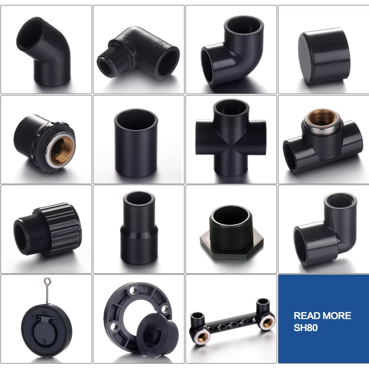 pipe and fittings best supplier in China SCH80 standard 45 degree elbow upvc pipe fitting