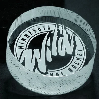 hockey puck 3 inch dia optical crystal awards plaque with engraving for paperweight ornament souvenirs