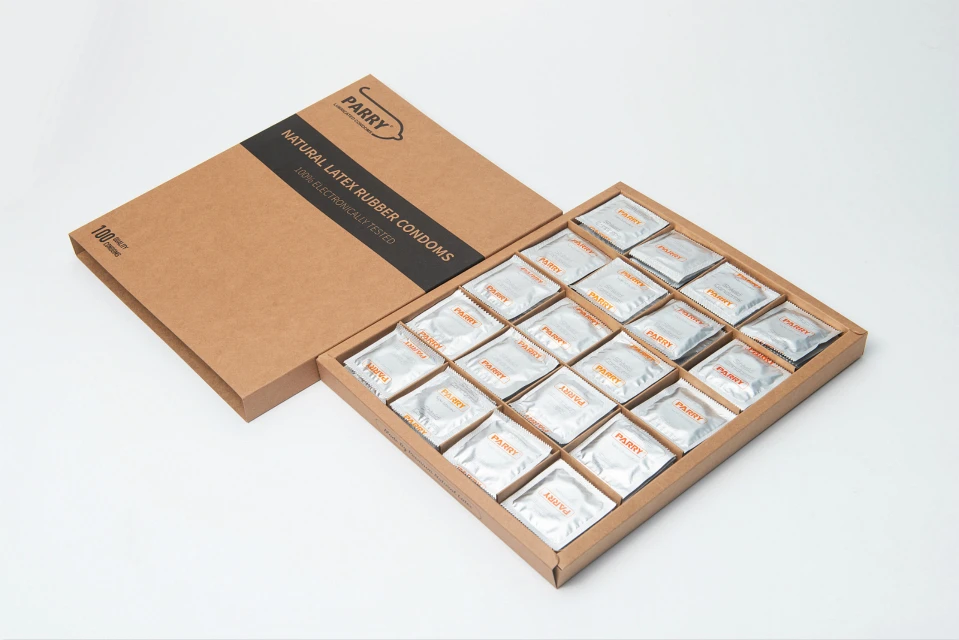 
PARRY male condom 100 condom pack OEM lubricated lambskin condoms 