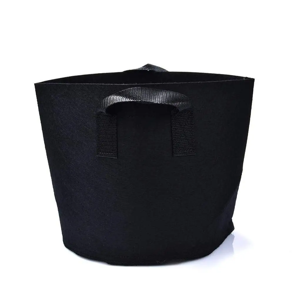 Hot Sale Black 1 3 5 10 30 50 70 100 Gallons Fabric Felt Plant Pots Grow Bag for Garden