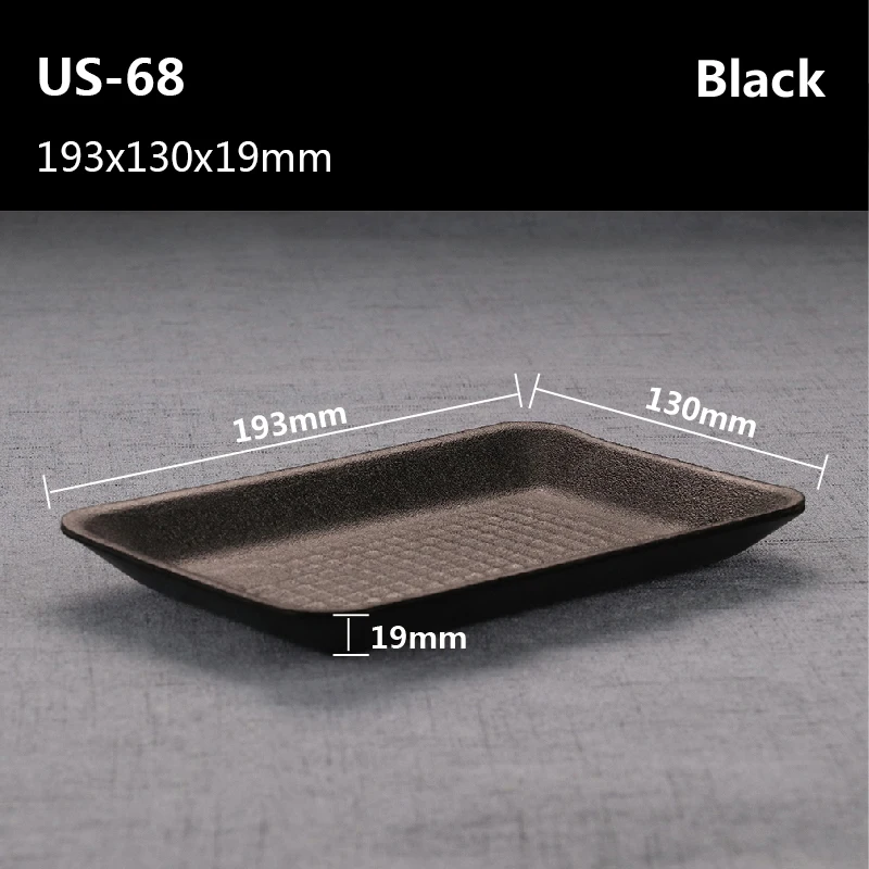 
19.3*13*1.9cm Disposable Eco-Friendly Foam Tray seafood and meat packing trays customized color food grade packing trays 