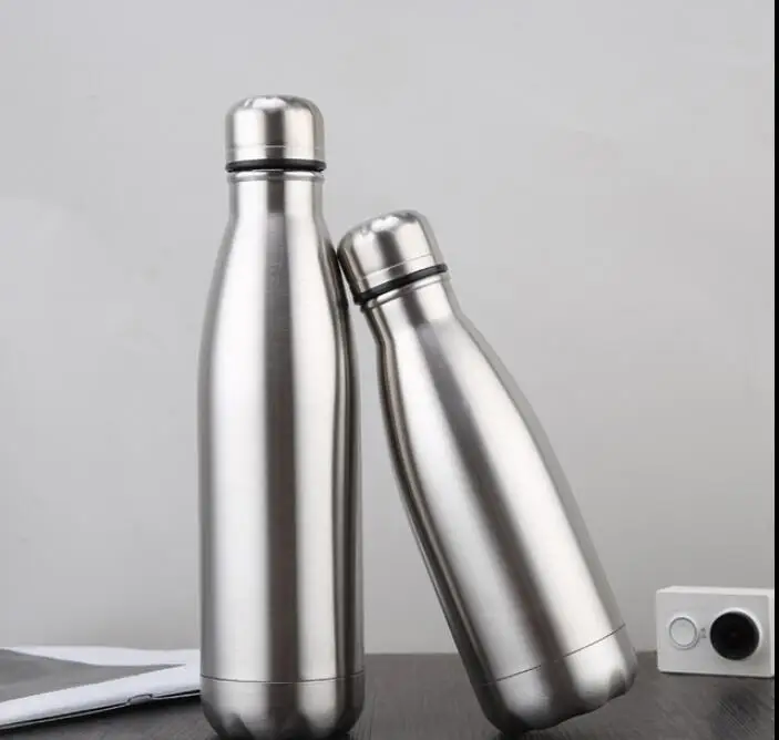 Stainless steel 304 cola shape pattern insulated outdoor water bottle,Coke double layer stainless steel insulation cup