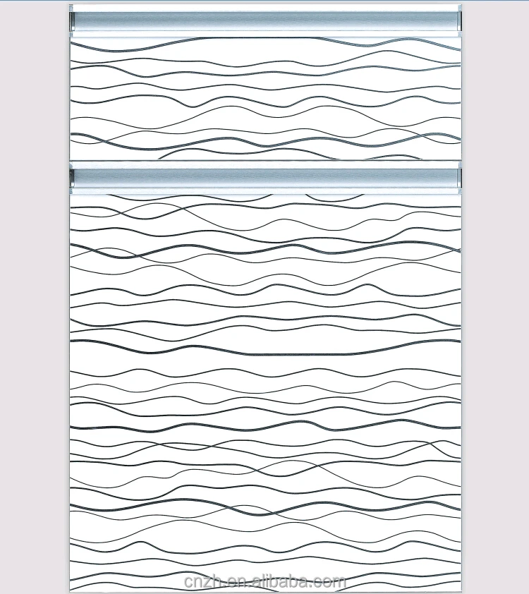 Acrylic kitchen cabinet door with wavy texture pattern