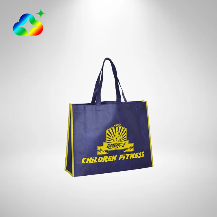 Custom Logo Printed Reusable Felt Fabric Tote Handle Non Woven Shopping Bags For Shoe Clothing Gift Packaging