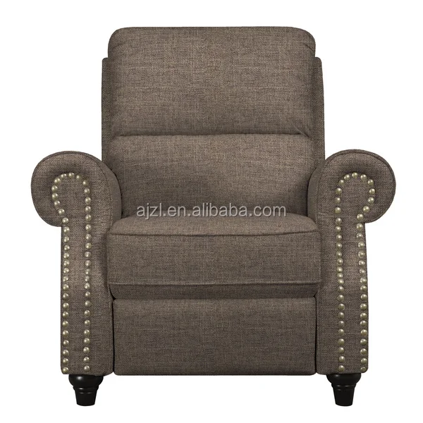 
Brown Linen Push Back Recliner Chair 