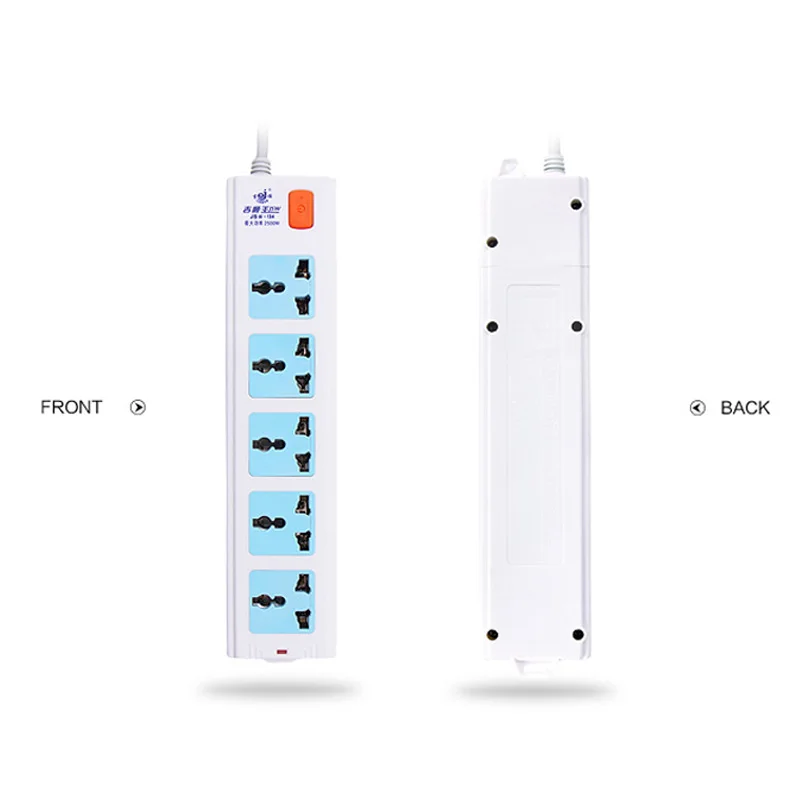 250v 10amp 5 sockets multi plug power extension power cord