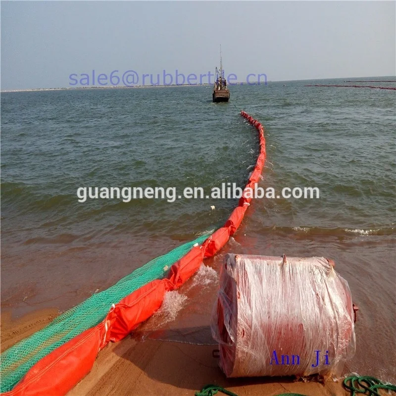 Oil Spill Containment Boom/SOLID FLOTATION QUICK DEPLOYMENT rubber oil boom
