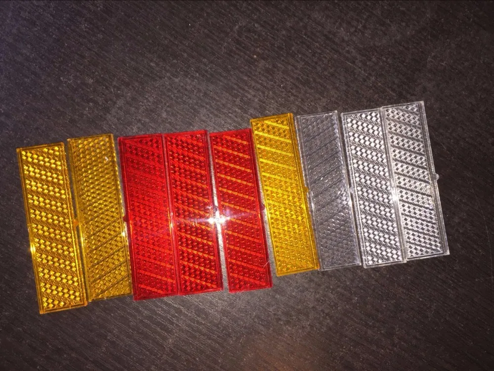 7.9x2.1cm plastic reflector reflective panel strip for road studs