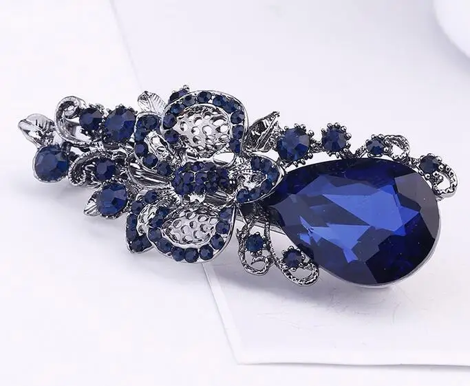 Fashion vintage 9cm barrettes flower barrettes hair jewelry have stock LH21