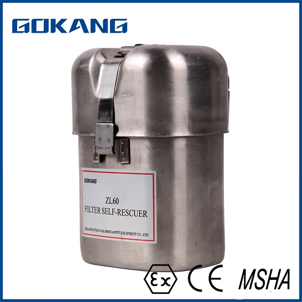 
ZL60 self-rescue breathing apparatus, underground emergency breathing apparatus and mining filter self rescuer 