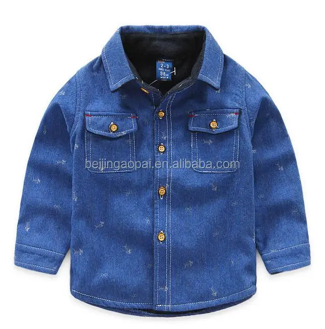 
Bulk wholesale kids clothing baby denim clothes children shirt 