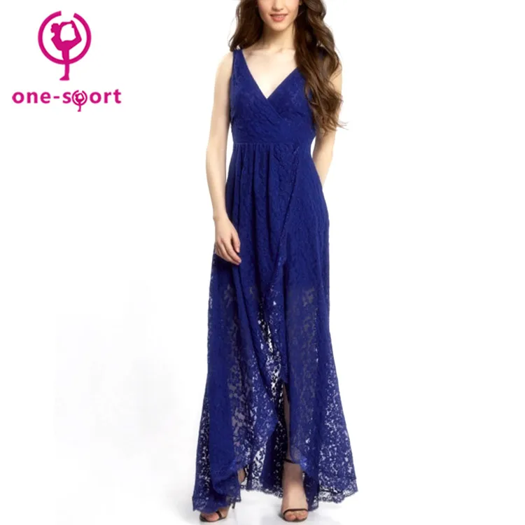 Custom royal blue wedding arabic red lace long fashion korean short front long back prom carnival theme party dress