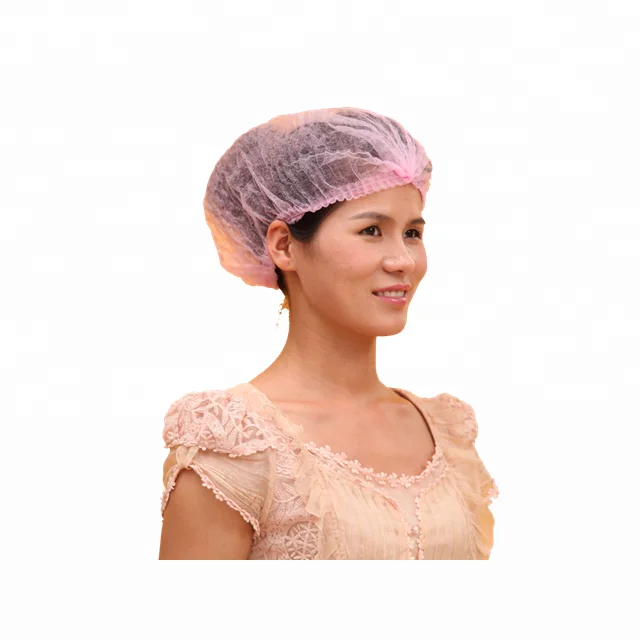 
Machine Made Non Woven Mushroom Clip Cap Surgical Cap Disposable Hair Head Cover Bouffant Caps 