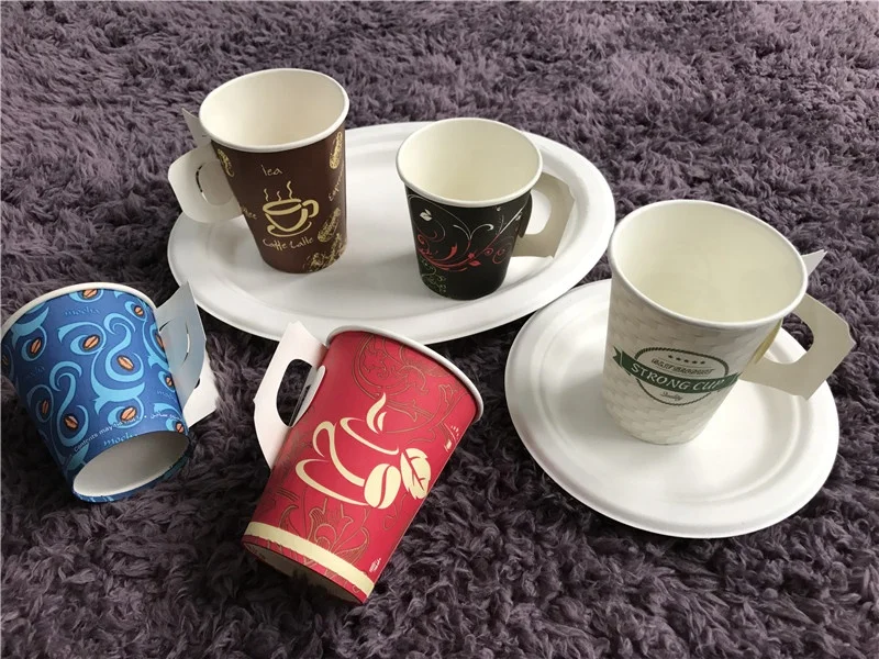 
Happy pack disposable Single wall dsign ice cream Paper Cup with handle 