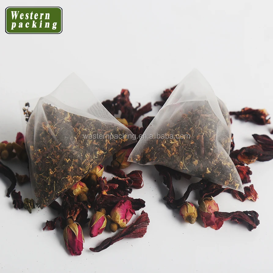 nylon mesh empty tea bags with tag  tea filter bags