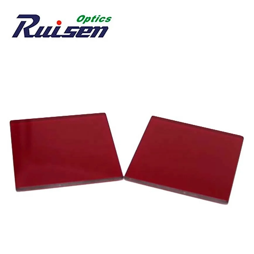 Китайский производитель, красное Оптическое стекло на заказ, цветная подложка фильтра 635 нм