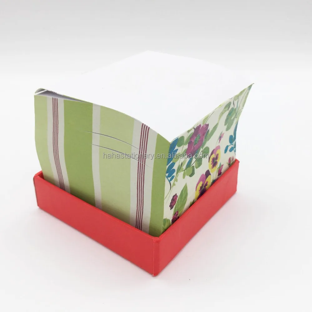 Custom Print Paper Block Memo Pad, Promotional 4 Sides Printing Paper Cube Memo Pad