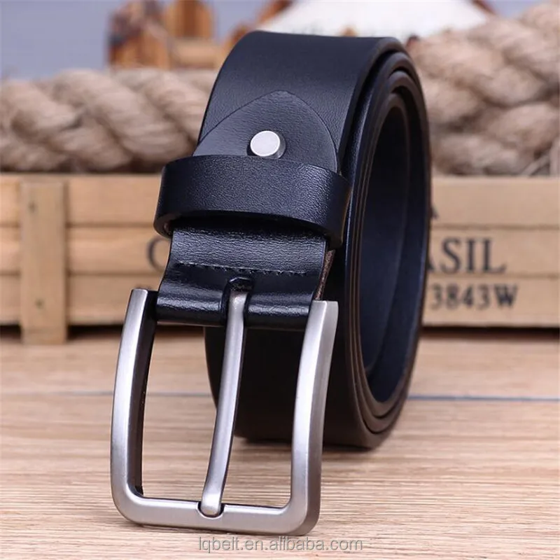 LQbelt factory classic design male cowhide leather belt for men pin buckle belts OEM