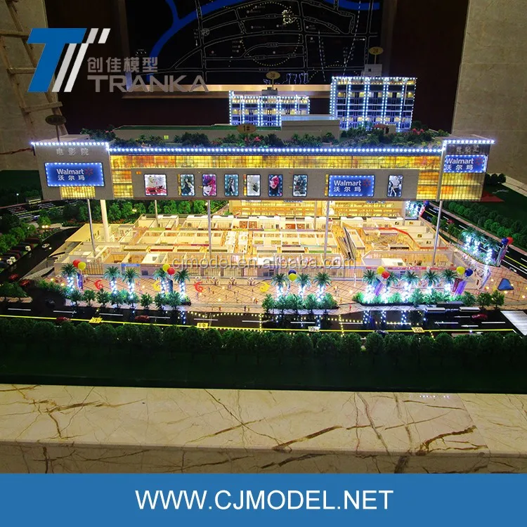 1/100 commercial street maquette for shopping mall / architecture model making