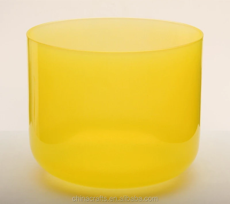 432Hz/440Hz Colored Clear Chakra Crystal Singing Bowl for Music instrument, sound healing