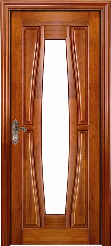 Hotel pvc bathroom door glass inserts wooden frame door pvc coating door for sale