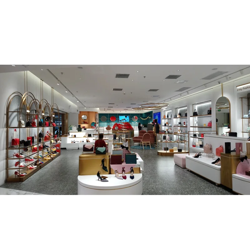 LUX Customized Boutique Retail Display Equipment For Shoe Bag Store