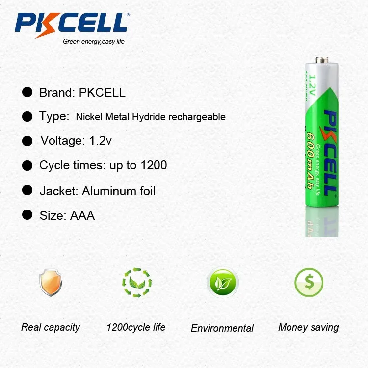 High Quality Ready To Use NIMH Rechargeable Batteries 1.5V AAA Nimh Batteries AAA 600mAh