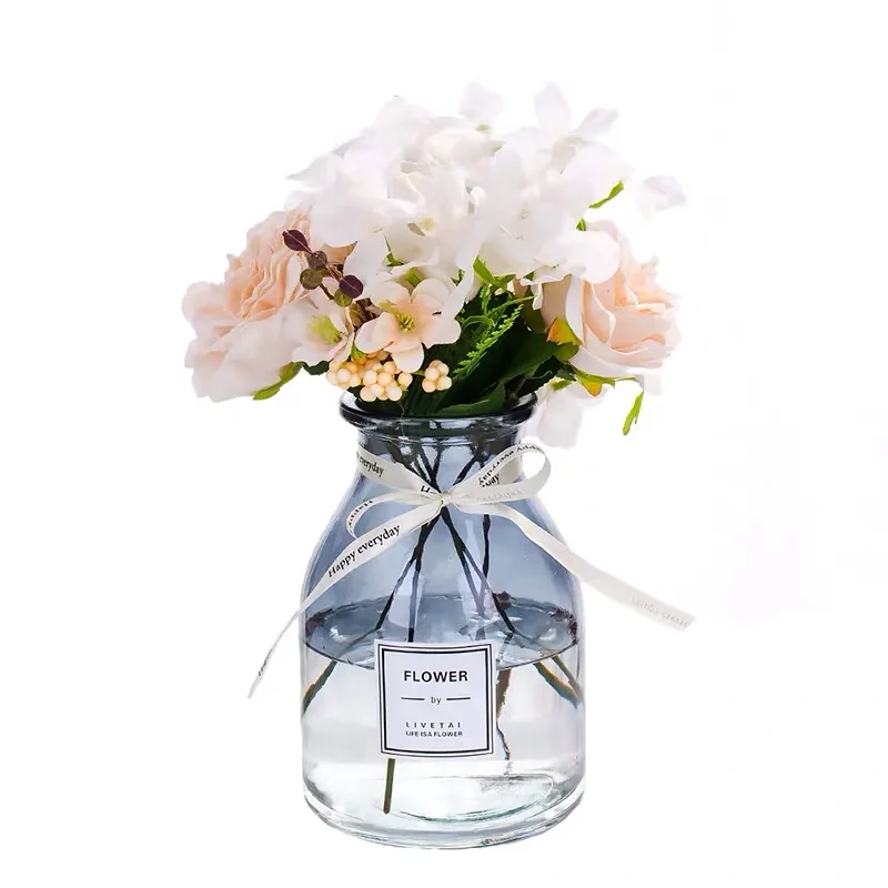 
decorative glass stones for vase Glass bird vase is used for home decoration 