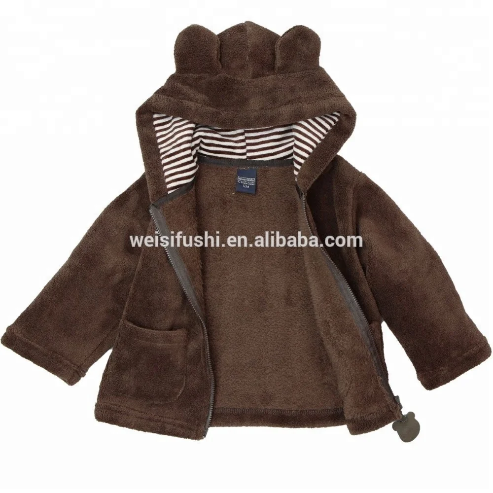 
hot fashion coral fleece infant outwear/oem custom baby winter jackets 