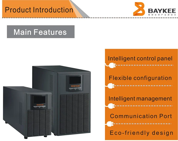 Online 19 inch RackMount Ups sine wave router ups 1kva 2kva 3kva uninterruptible power supply for computer