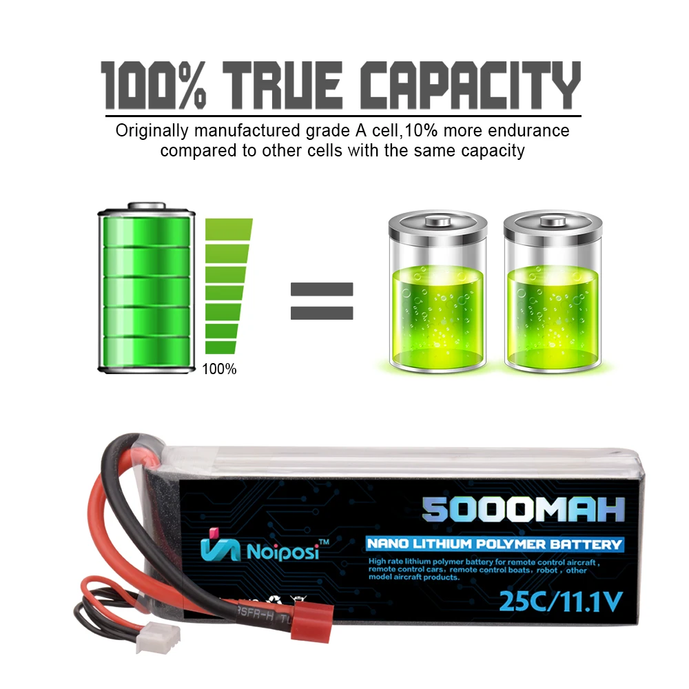 3S Lipo Battery 11.1 v RC Battery Packs 5000mah Lithium Ion Polymer Battery