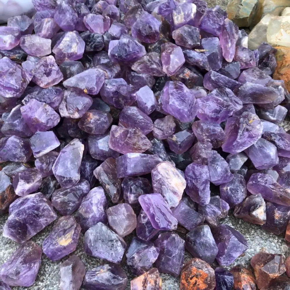 Wholesale Natural Rough Raw Amethyst  Quartz Crystal Healing Stones Rough amethyst