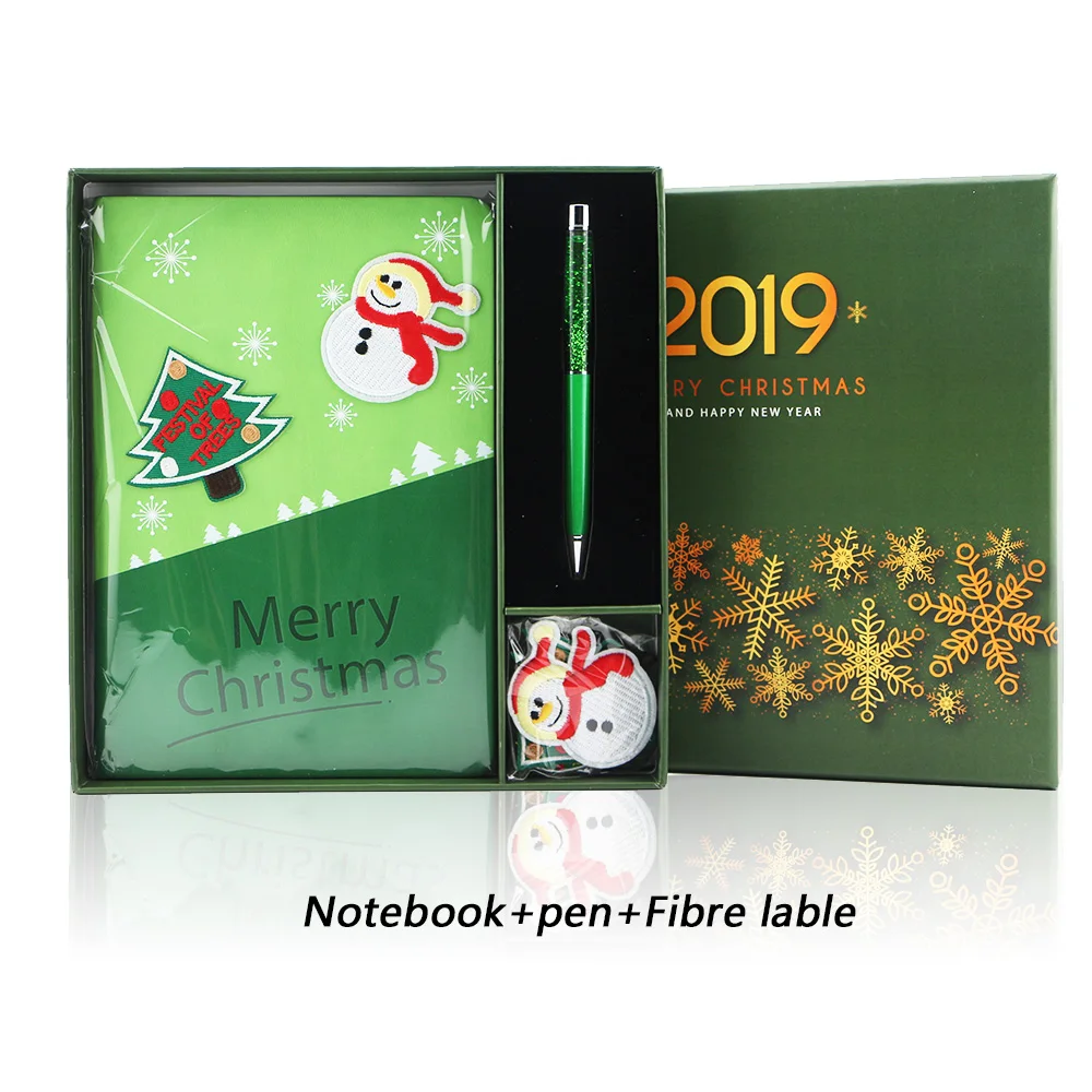 Gift Usage and Leather Cover Material notebook and pen gift set A5 Business Gift sets custom notebook planner journal