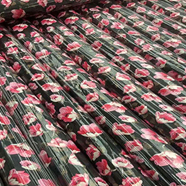 2018 new style stock with printing rayon fabric stocklot