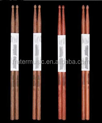 Import red Walnutwood wooden Drum Sticks with varnish or water-based paint (JDS-3)