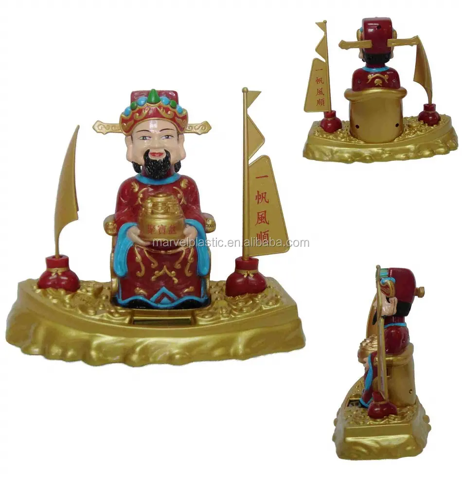 Custom solar toy fortune Buddha figure