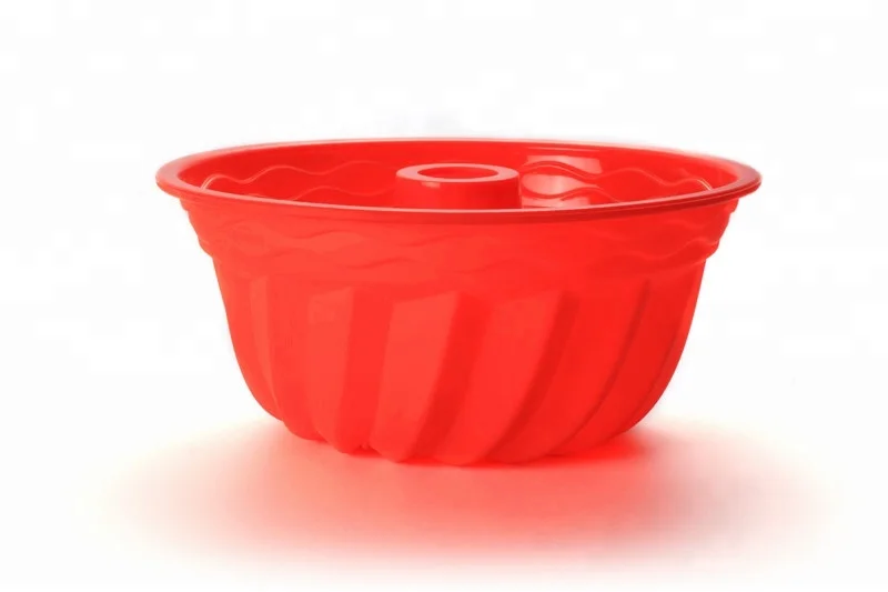 Non-stick Food grade Silicone Fluted Bundt Cake Pan Pound Cake tray Brownie and Cornbread mold