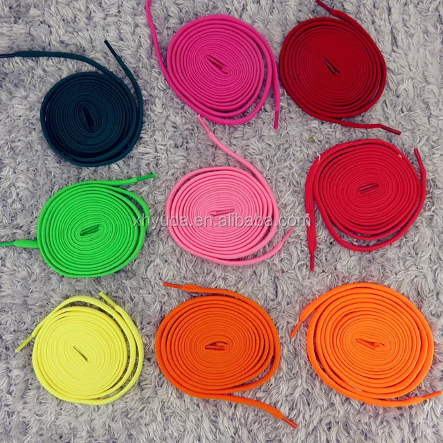 Custom shoe laces Design Flat Elastic Polyester Shoe Strings Sports Shoelaces