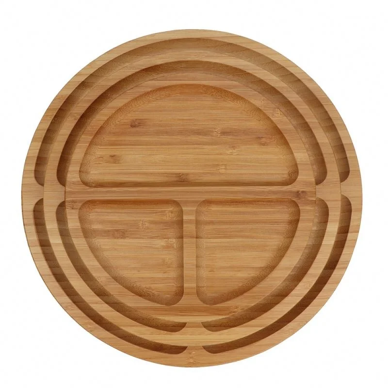 
Bamboo kids dishes baby dinnerware plate unbreakable tableware wooden food plates 