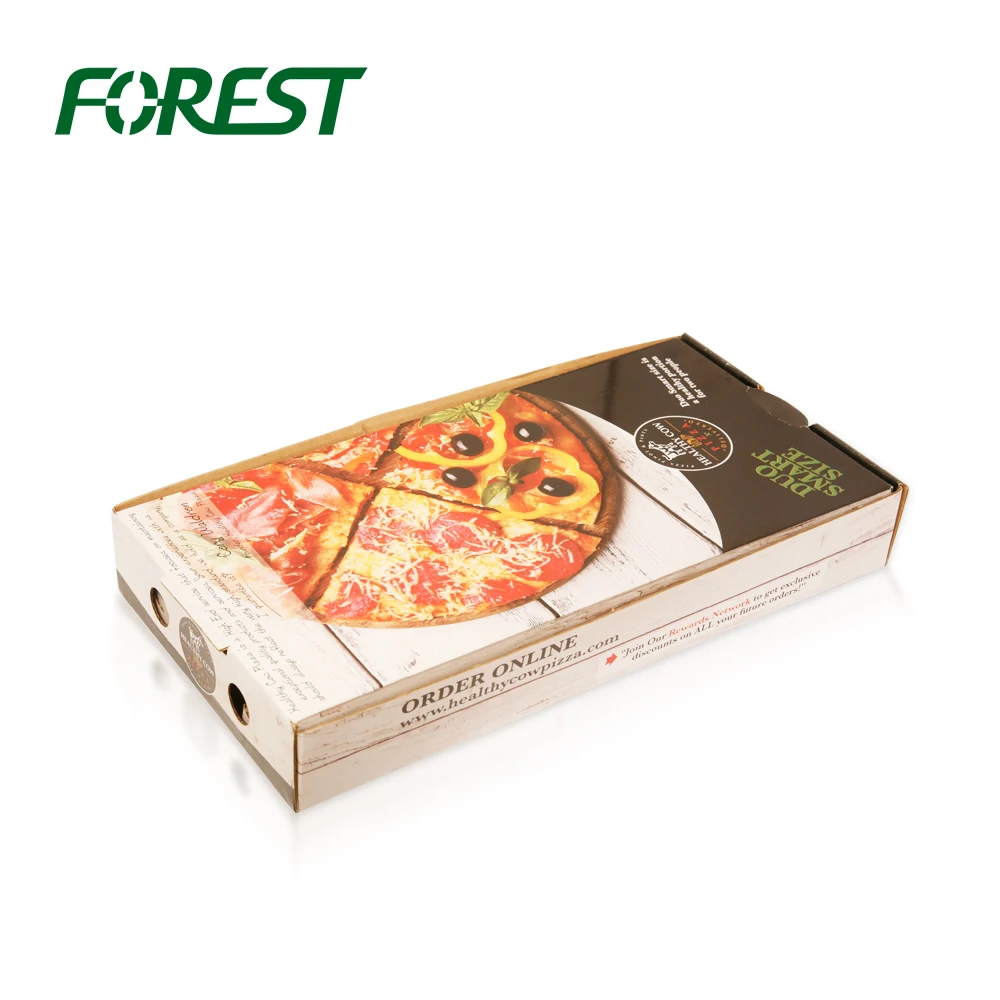 custom round corrugated pizza packing box design