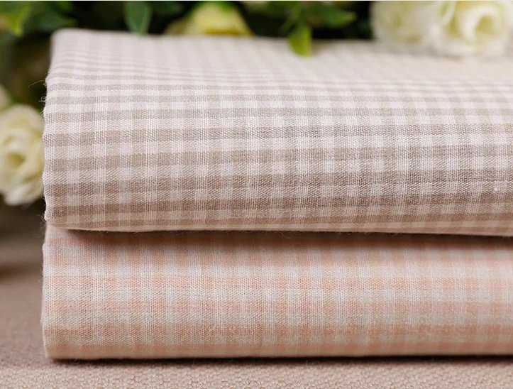 Hot products textile plain weave plaid 100% cotton fabric