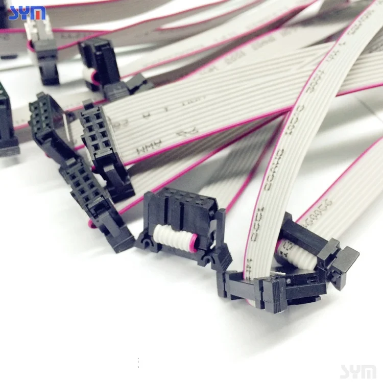 10pin to 40 pin ribbon cable with 1.0mm idc connector flat cable wire harness